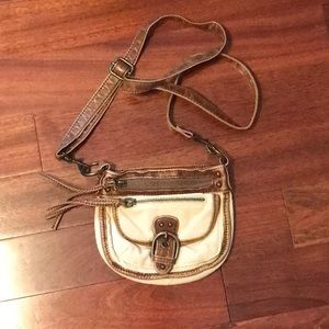 Small Pleather Lined Crossbody Purse